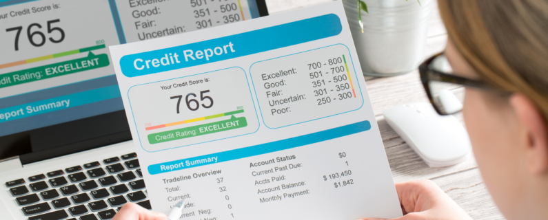 Property Management Credit Report with Excellent Rating